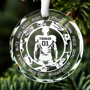 Game On - Personalized Custom Circle Glass Ornament - Christmas Gift For Sport Lovers, Sport Players