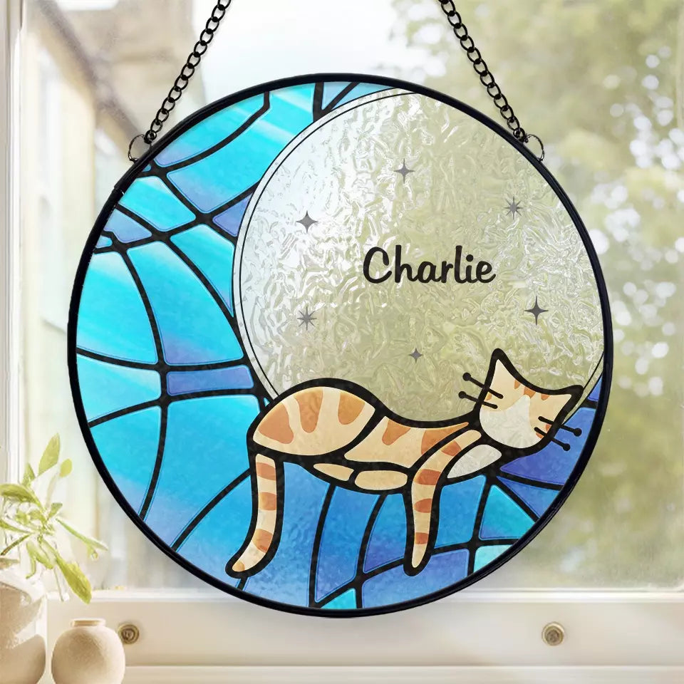 Our Memories Are Countless - Memorial Personalized Custom Stained Glass Window Hanging Suncatcher - Sympathy Gift For Pet Owners, Pet Lovers