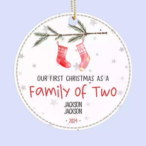 Bring Your Loved Ones Into The Joy Of Christmas - Family Personalized Custom Leather Ornament - Christmas Gift For Family Members, Baby Kids, Newborn Baby