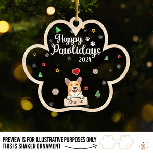 On The Naughty List - Dog & Cat Personalized Custom 3 Layers Shaker Ornament - Christmas Gift For Pet Owners, Pet Lovers