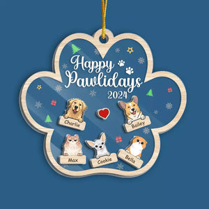 On The Naughty List - Dog & Cat Personalized Custom 3 Layers Shaker Ornament - Christmas Gift For Pet Owners, Pet Lovers