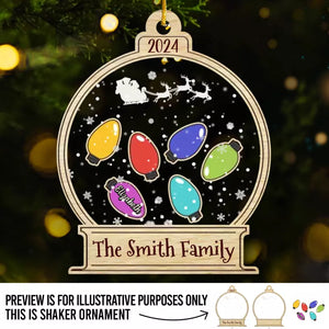 Where There Is Family, There Is Love - Family Personalized Custom 3 Layers Shaker Ornament - Christmas Gift For Family Members