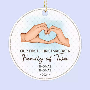 Christmas Is A Reminder Of The Joy That Family Brings - Family Personalized Custom Leather Ornament - Christmas Gift For Family Members, Baby Kids, Newborn Baby