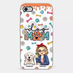 The Love Between A Dog And A Dog Mom Is Unbreakable - Dog Personalized Custom 3D Inflated Effect Printed Clear Phone Case - Gift For Pet Owners, Pet Lovers