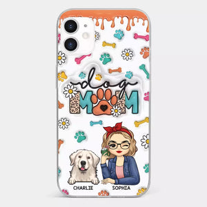 The Love Between A Dog And A Dog Mom Is Unbreakable - Dog Personalized Custom 3D Inflated Effect Printed Clear Phone Case - Gift For Pet Owners, Pet Lovers