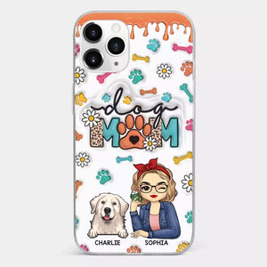 The Love Between A Dog And A Dog Mom Is Unbreakable - Dog Personalized Custom 3D Inflated Effect Printed Clear Phone Case - Gift For Pet Owners, Pet Lovers