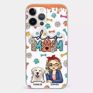 The Love Between A Dog And A Dog Mom Is Unbreakable - Dog Personalized Custom 3D Inflated Effect Printed Clear Phone Case - Gift For Pet Owners, Pet Lovers