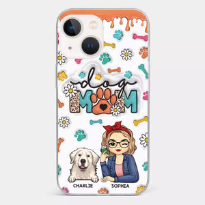 The Love Between A Dog And A Dog Mom Is Unbreakable - Dog Personalized Custom 3D Inflated Effect Printed Clear Phone Case - Gift For Pet Owners, Pet Lovers