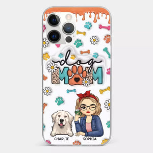 The Love Between A Dog And A Dog Mom Is Unbreakable - Dog Personalized Custom 3D Inflated Effect Printed Clear Phone Case - Gift For Pet Owners, Pet Lovers