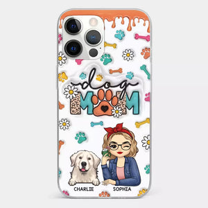 The Love Between A Dog And A Dog Mom Is Unbreakable - Dog Personalized Custom 3D Inflated Effect Printed Clear Phone Case - Gift For Pet Owners, Pet Lovers