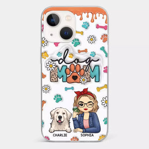 The Love Between A Dog And A Dog Mom Is Unbreakable - Dog Personalized Custom 3D Inflated Effect Printed Clear Phone Case - Gift For Pet Owners, Pet Lovers