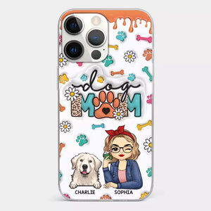 The Love Between A Dog And A Dog Mom Is Unbreakable - Dog Personalized Custom 3D Inflated Effect Printed Clear Phone Case - Gift For Pet Owners, Pet Lovers