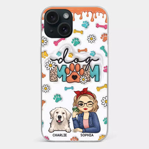 The Love Between A Dog And A Dog Mom Is Unbreakable - Dog Personalized Custom 3D Inflated Effect Printed Clear Phone Case - Gift For Pet Owners, Pet Lovers