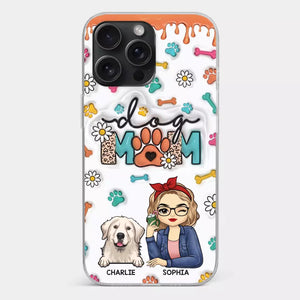 The Love Between A Dog And A Dog Mom Is Unbreakable - Dog Personalized Custom 3D Inflated Effect Printed Clear Phone Case - Gift For Pet Owners, Pet Lovers