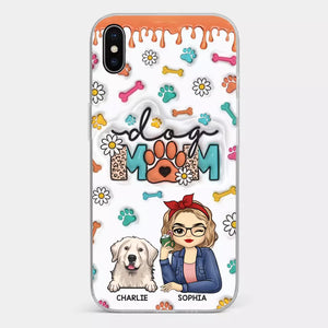 The Love Between A Dog And A Dog Mom Is Unbreakable - Dog Personalized Custom 3D Inflated Effect Printed Clear Phone Case - Gift For Pet Owners, Pet Lovers