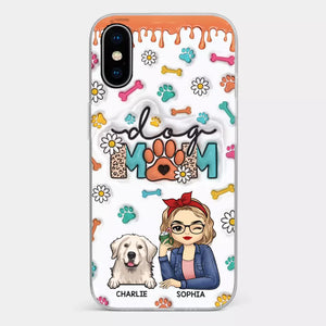 The Love Between A Dog And A Dog Mom Is Unbreakable - Dog Personalized Custom 3D Inflated Effect Printed Clear Phone Case - Gift For Pet Owners, Pet Lovers