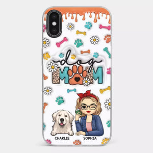 The Love Between A Dog And A Dog Mom Is Unbreakable - Dog Personalized Custom 3D Inflated Effect Printed Clear Phone Case - Gift For Pet Owners, Pet Lovers