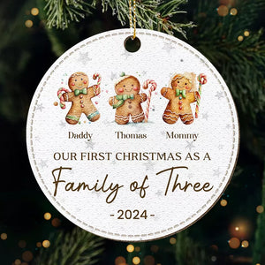 Our Family Just Grew By Two Feet - Family Personalized Custom Leather Ornament - Christmas Gift For Family Members, Baby Kids, Newborn Baby