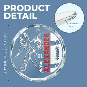 Let's Make It A December To Remember - Personalized Custom Circle Glass Ornament - Christmas Gift For Sport Lovers, Sport Players