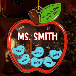 Teachers, The Unsung Heroes Of Our Lives - Teacher Personalized Custom 3 Layers Shaker Ornament - Christmas Gift For Teacher