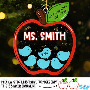 Teachers, The Unsung Heroes Of Our Lives - Teacher Personalized Custom 3 Layers Shaker Ornament - Christmas Gift For Teacher