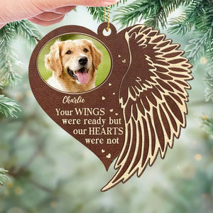 Custom Photo Engraved In My Heart - Memorial Personalized Custom Leather Ornament - Christmas Gift, Sympathy Gift For Pet Owners, Pet Lovers