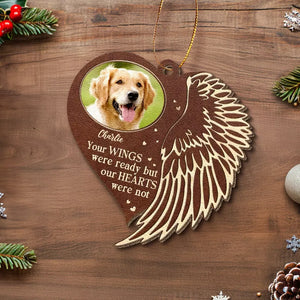 Custom Photo Engraved In My Heart - Memorial Personalized Custom Leather Ornament - Christmas Gift, Sympathy Gift For Pet Owners, Pet Lovers