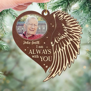 Custom Photo Indelible Mark On My Heart - Memorial Personalized Custom Leather Ornament - Christmas Gift, Sympathy Gift For Family Members