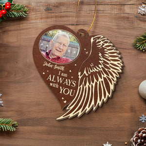 Custom Photo Indelible Mark On My Heart - Memorial Personalized Custom Leather Ornament - Christmas Gift, Sympathy Gift For Family Members