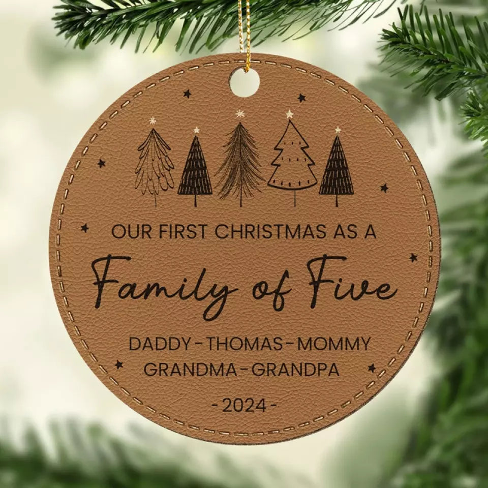 We Know Why This Chirstmas Is So Special - Family Personalized Custom Leather Ornament - Christmas Gift For Family Members, Baby Kids, Newborn Baby