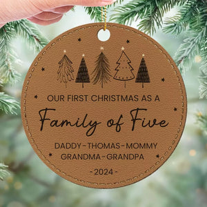 We Know Why This Chirstmas Is So Special - Family Personalized Custom Leather Ornament - Christmas Gift For Family Members, Baby Kids, Newborn Baby