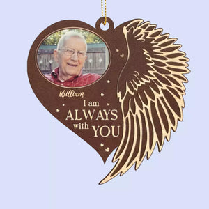 Custom Photo Indelible Mark On My Heart - Memorial Personalized Custom Leather Ornament - Christmas Gift, Sympathy Gift For Family Members