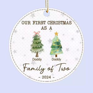 A Family That Laughs Together, Stays Together - Family Personalized Custom Leather Ornament - Christmas Gift For Family Members, Baby Kids, Newborn Baby