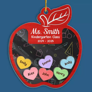 It Starts On The Inside - Teacher Personalized Custom 3 Layers Shaker Ornament - Christmas Gift For Teacher