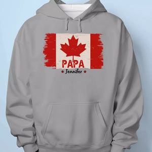 The Maple Leaf, Etched Into My Being - Family Personalized Custom Unisex T-shirt, Hoodie, Sweatshirt - Father's Day, Gift For Dad, Grandpa