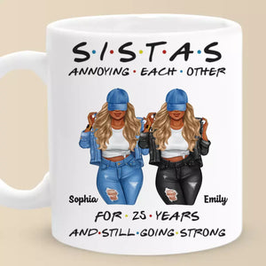 Sisters By Chance, Friends By Choice - Bestie Personalized Custom Mug - Gift For Best Friends, BFF, Sisters