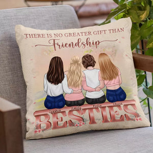 Friends Make The World Brighter - Bestie Personalized Custom Pillow - Gift For Best Friends, BFF, Sisters