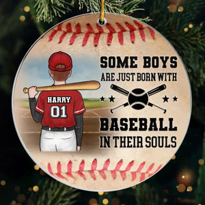 Baseball Is A Game Of Inches - Family Personalized Custom Ornament - Acrylic Custom Shaped - Christmas Gift For Family Members, Baseball Players, Baseball Lovers