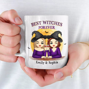 Best Witches Forever - Bestie Personalized Custom Mug - Halloween Gift For Best Friends, BFF, Sisters