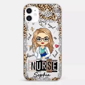 Dedicated Hands, Healing Hearts - Nurse Personalized Custom Clear Phone Case - Appreciation, Thank You Gift, Nurse Life, Doctor Life