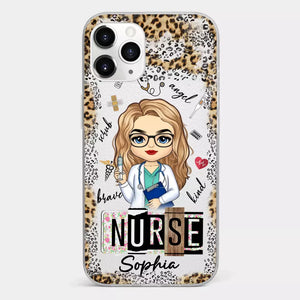 Dedicated Hands, Healing Hearts - Nurse Personalized Custom Clear Phone Case - Appreciation, Thank You Gift, Nurse Life, Doctor Life