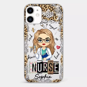 Dedicated Hands, Healing Hearts - Nurse Personalized Custom Clear Phone Case - Appreciation, Thank You Gift, Nurse Life, Doctor Life