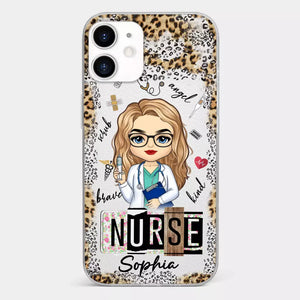 Dedicated Hands, Healing Hearts - Nurse Personalized Custom Clear Phone Case - Appreciation, Thank You Gift, Nurse Life, Doctor Life