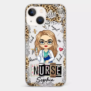 Dedicated Hands, Healing Hearts - Nurse Personalized Custom Clear Phone Case - Appreciation, Thank You Gift, Nurse Life, Doctor Life