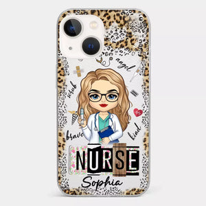 Dedicated Hands, Healing Hearts - Nurse Personalized Custom Clear Phone Case - Appreciation, Thank You Gift, Nurse Life, Doctor Life