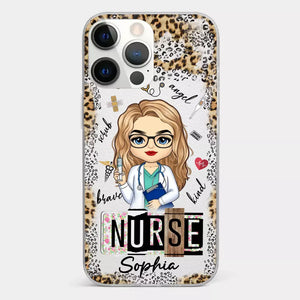 Dedicated Hands, Healing Hearts - Nurse Personalized Custom Clear Phone Case - Appreciation, Thank You Gift, Nurse Life, Doctor Life