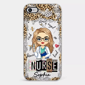 Dedicated Hands, Healing Hearts - Nurse Personalized Custom Clear Phone Case - Appreciation, Thank You Gift, Nurse Life, Doctor Life