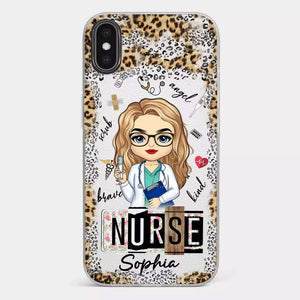 Dedicated Hands, Healing Hearts - Nurse Personalized Custom Clear Phone Case - Appreciation, Thank You Gift, Nurse Life, Doctor Life