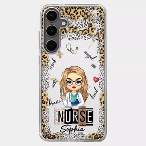 Dedicated Hands, Healing Hearts - Nurse Personalized Custom Clear Phone Case - Appreciation, Thank You Gift, Nurse Life, Doctor Life