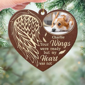 Custom Photo Forever Etched, Never To Fade - Memorial Personalized Custom Leather Ornament - Christmas Gift, Sympathy Gift For Pet Owners, Pet Lovers